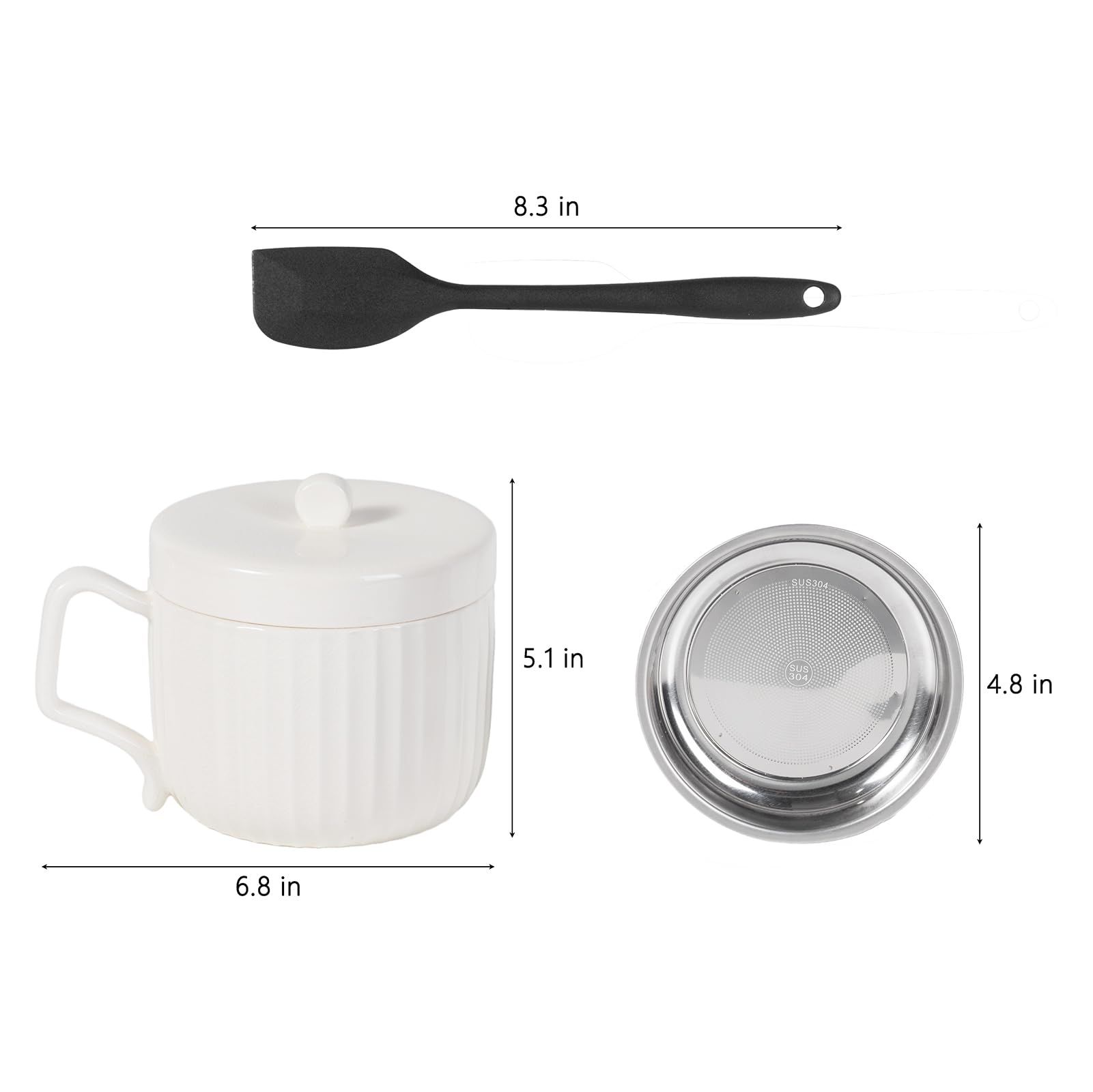 Lunavita primer plano de malla de acero 304 filtrando partículas