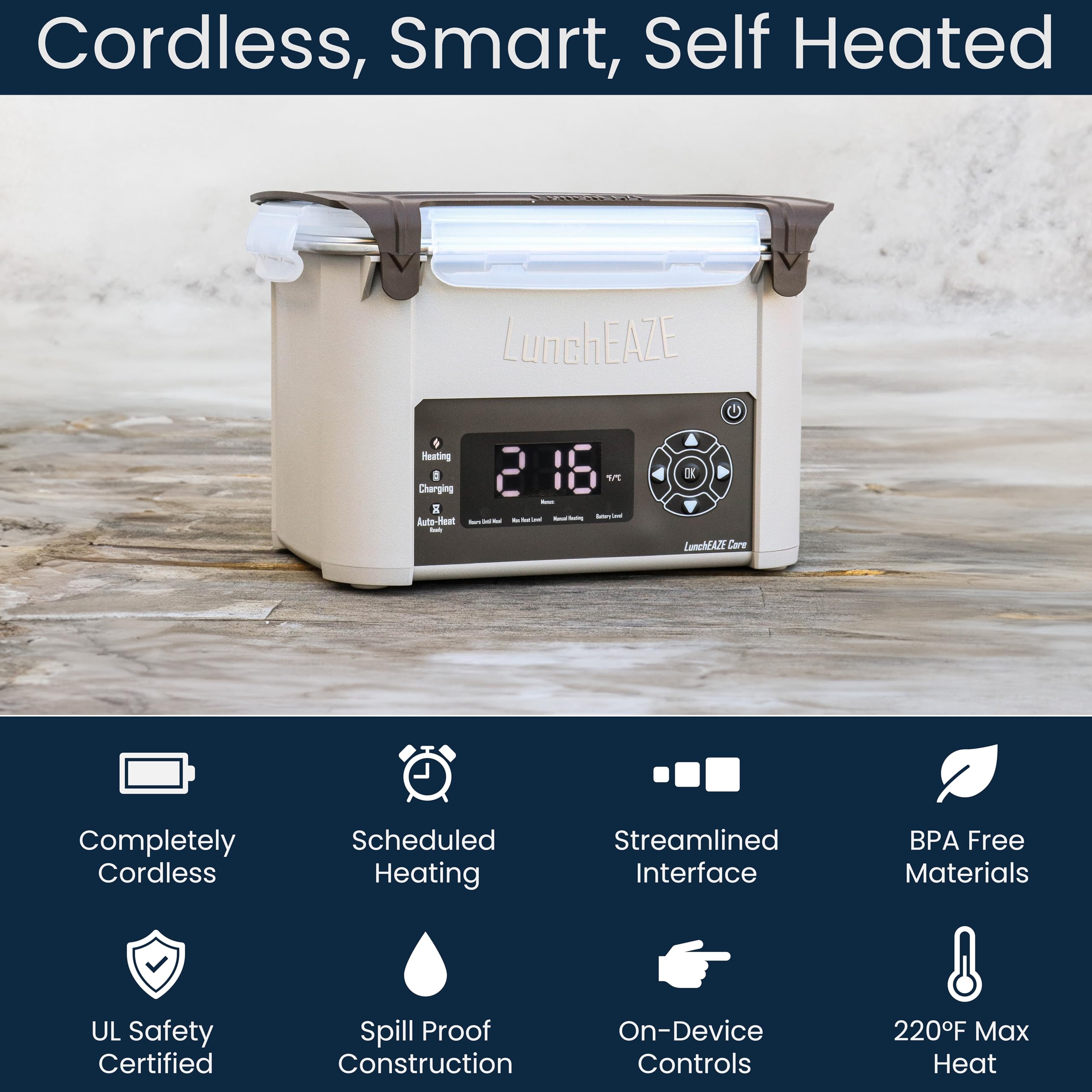 LunchEAZE Core Gen 2, capacidad de cuatro tazas para porciones generosas