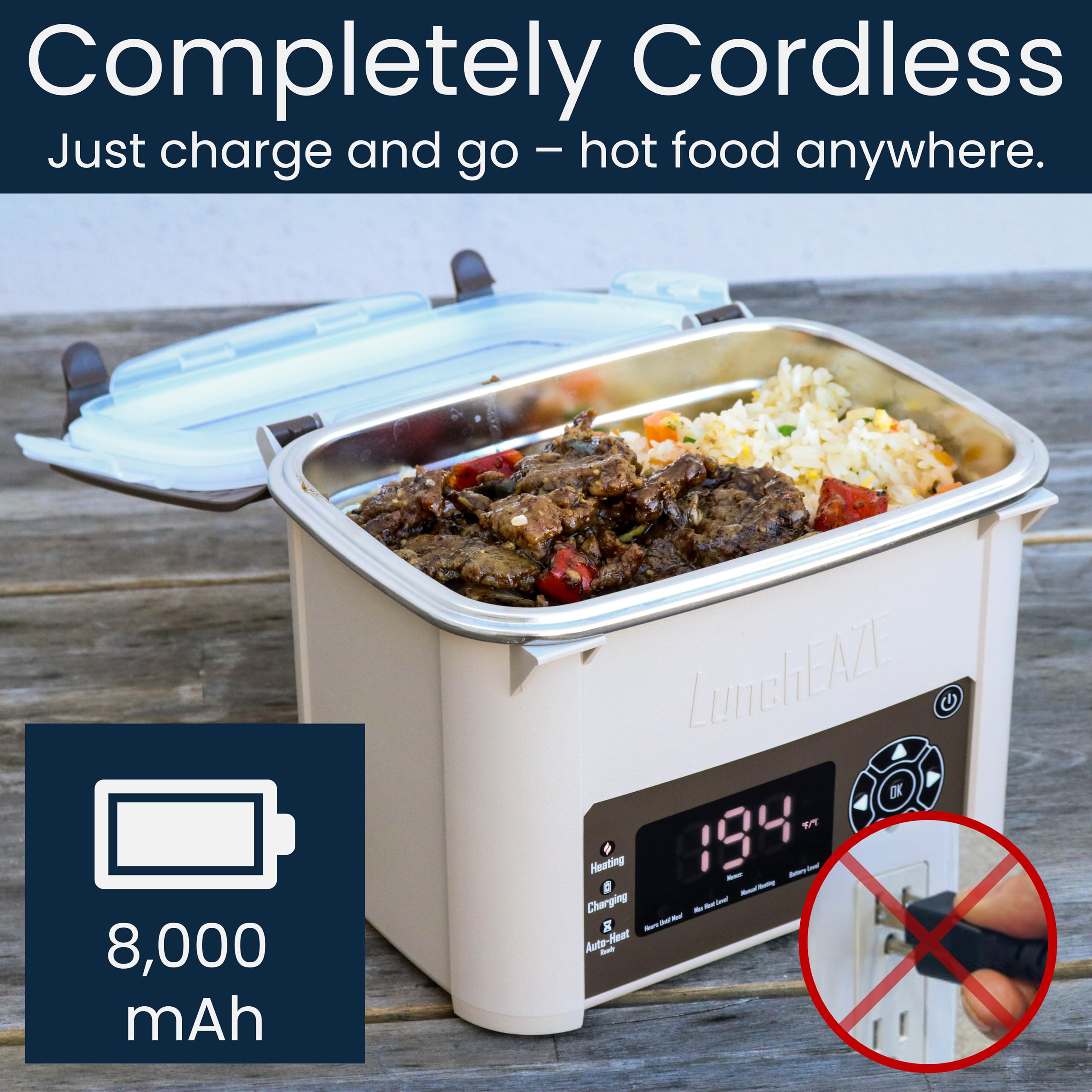 LunchEAZE Core Gen 2, contenedor de acero inoxidable de 6 tazas