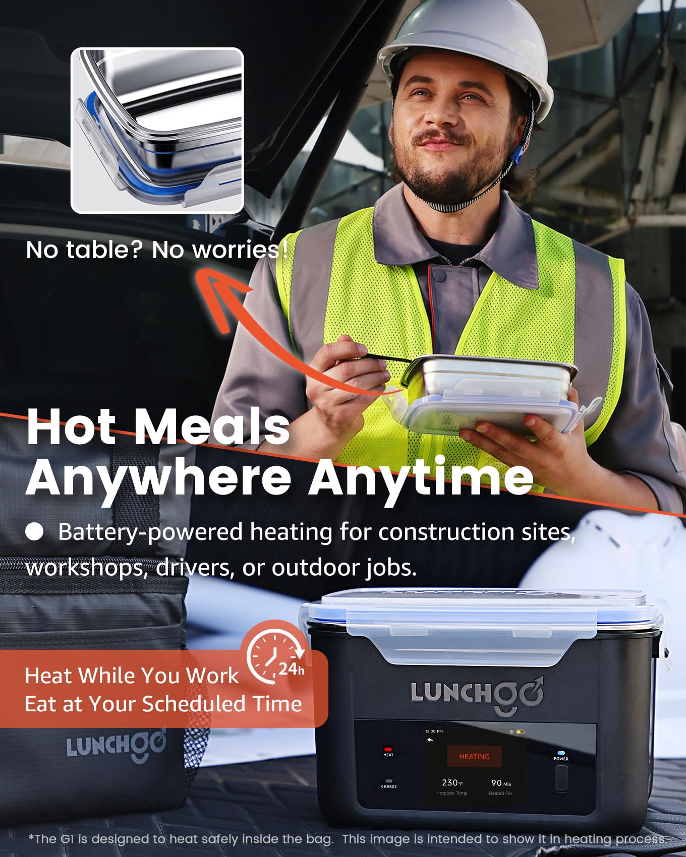 LUNCHGO G1-Standard tiene capacidad para 5 tazas, ideal para una comida abundante