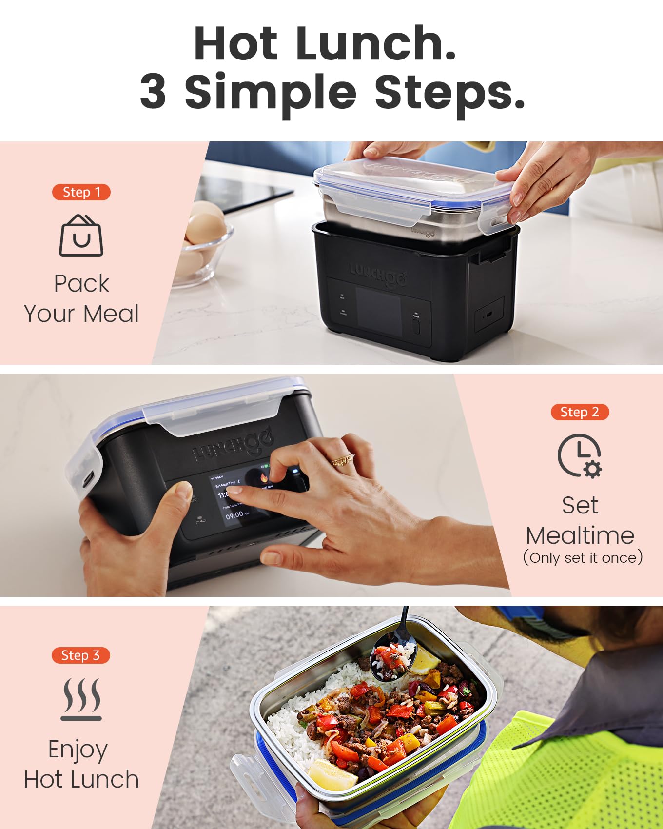 LUNCHGO G1-Standard diseño patentado combina forma y función para uso diario