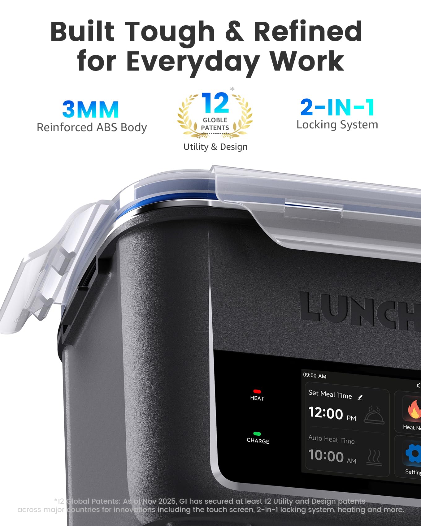 LUNCHGO G1-Standard sistema de cierre 2 en 1 facilita la seguridad