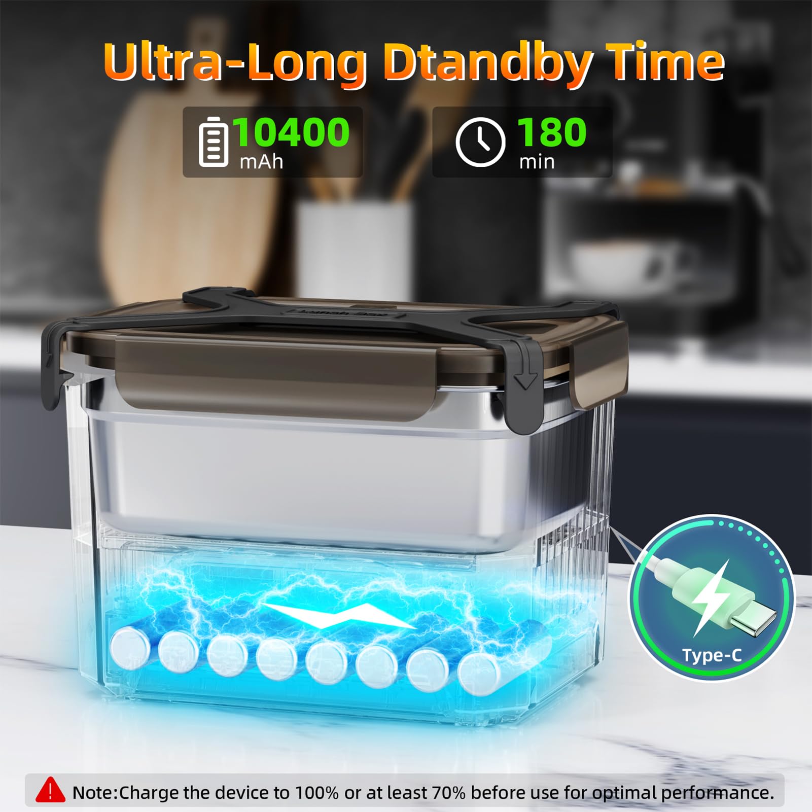 La Lunheat, capacidad de 1,2 L, mantiene el calor durante trayectos largos.