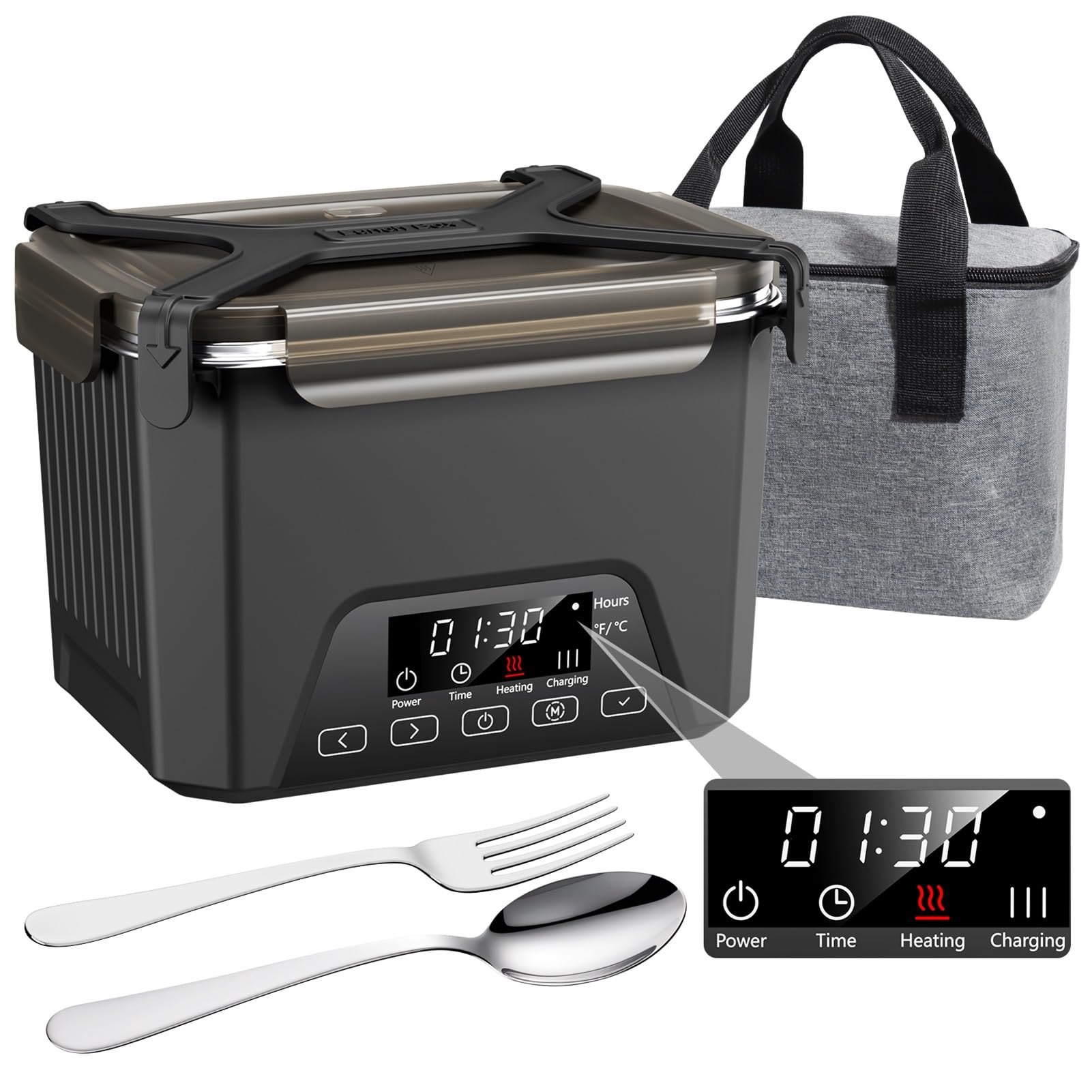 La Lunheat caja de almuerzo eléctrica sin cables, capacidad de 1,2 L, para llevar y calentar.