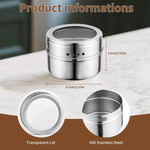 Tapas giratorias Luqagol con perforaciones pequeñas para espolvorear