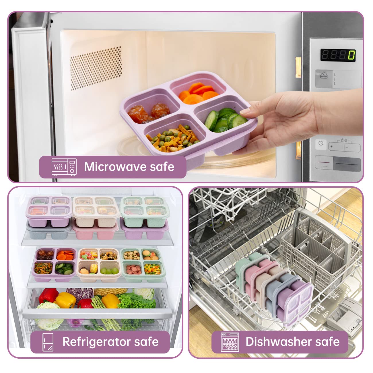 Luriseminger lunchbox ligero y apilable para trabajo y viaje.