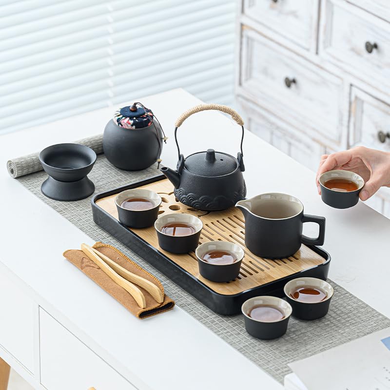 Bandeja de té de LURRIER, diseño compacto para servir en viajes.