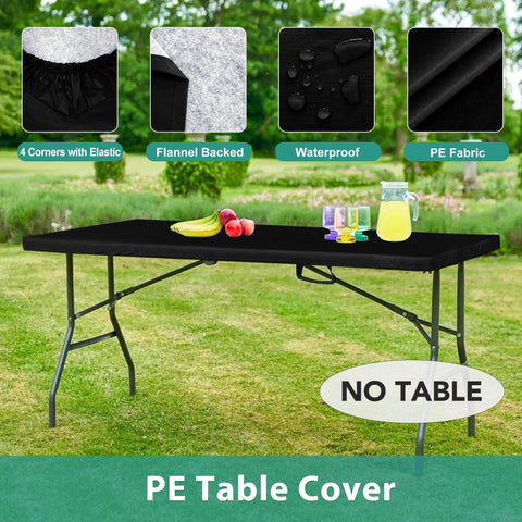 Mantel LUSHVIDA con franela antideslizante protege la mesa.