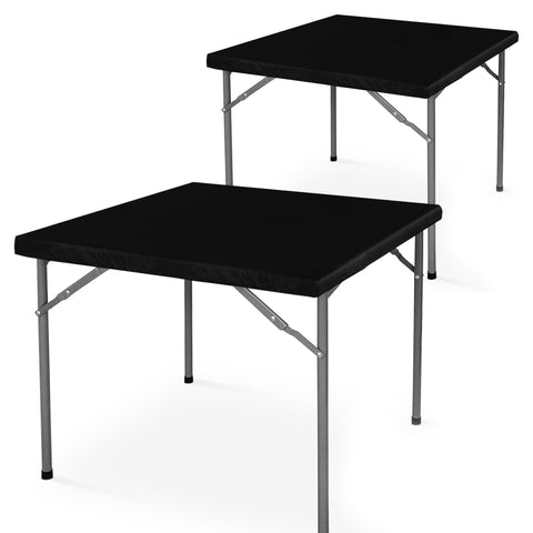 Mantel LUSHVIDA negro, vista superior, fijación estable para exterior