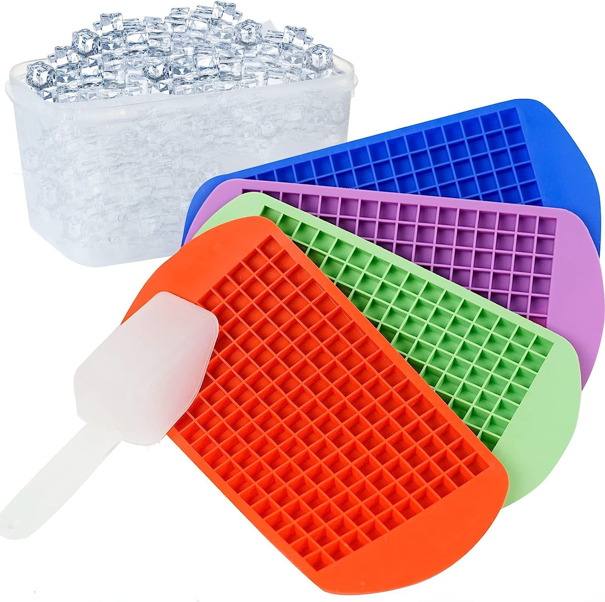 LUSHYUM bandeja hielo mini de 4 piezas para cubos uniformes en bebidas