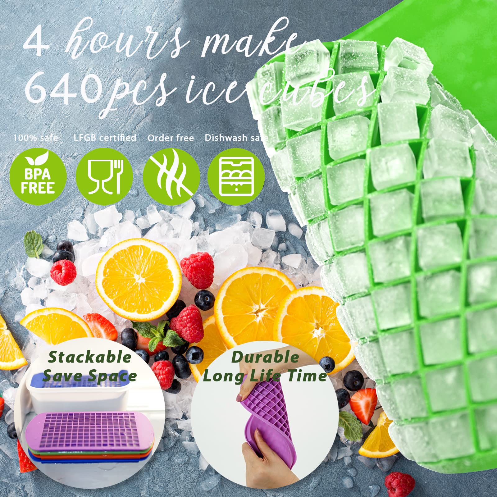 LUSHYUM contenedor almacenamiento hielo para mantener hielo limpio