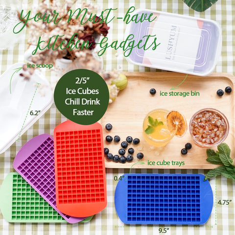LUSHYUM cubos hielo mini de silicona aptos para bebidas