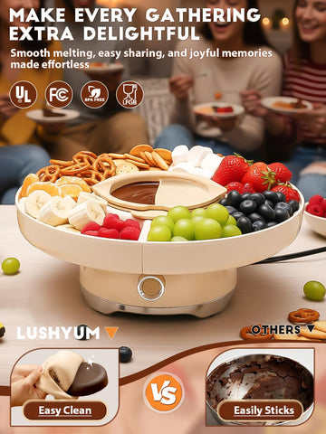 LUSHYUM utensilios incluidos, espátula y tenedores coloreados para segmentar por gusto.