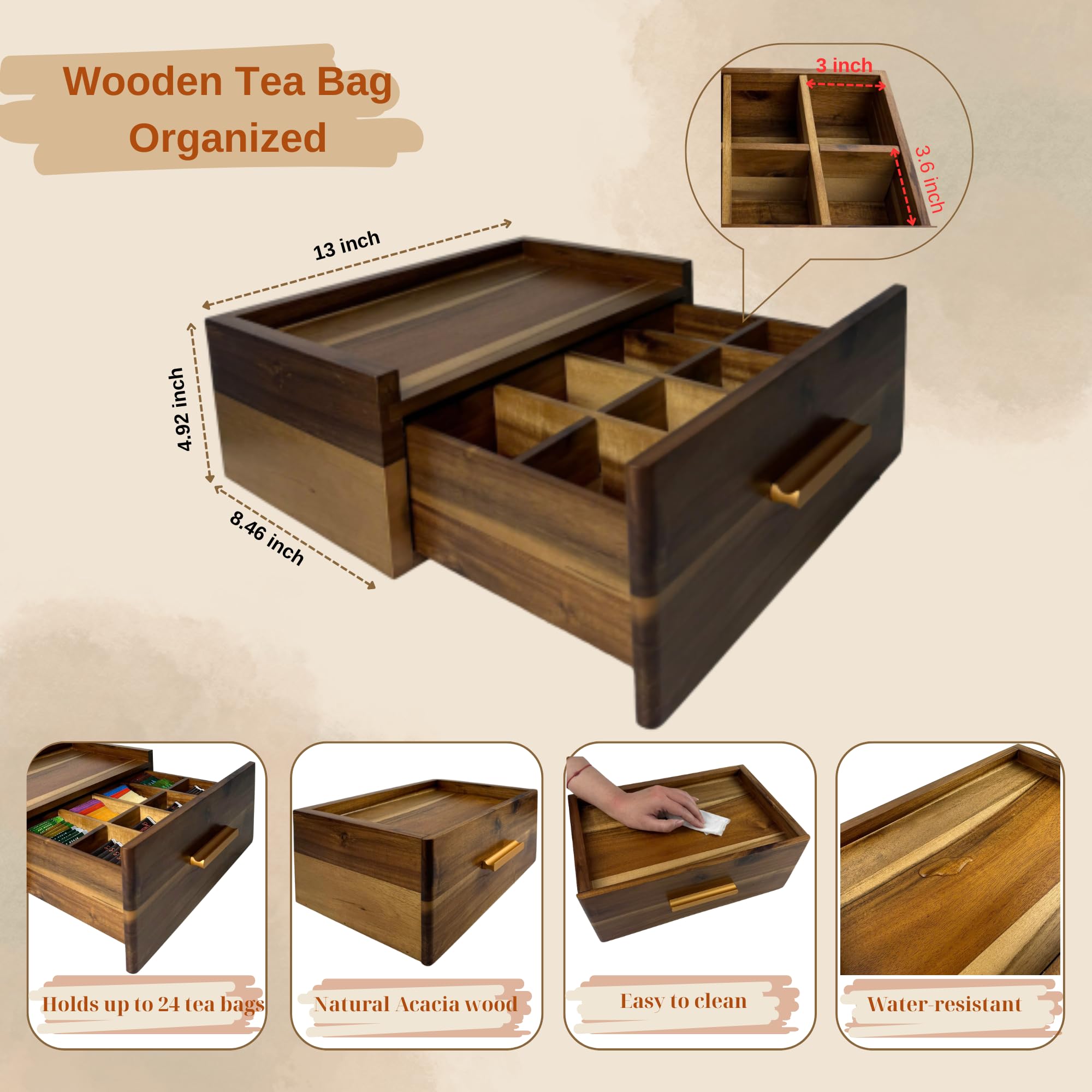 LUSHZLUMBERA Apto para todos los formatos de té y almacenamiento.