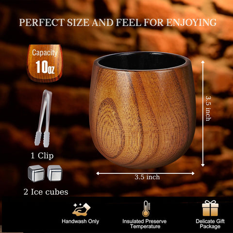Vaso bourbon LUSHZLUMBERA con acabado impermeable para uso diario y sin filtraciones