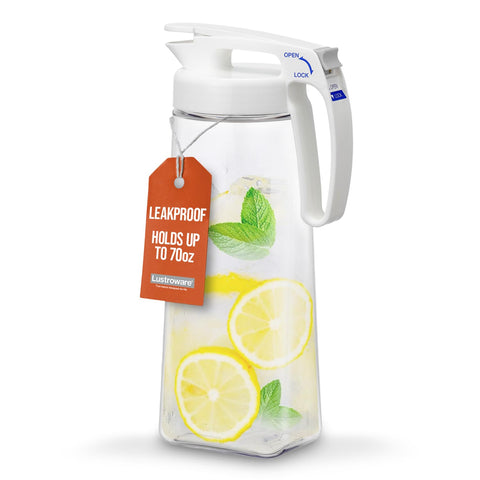 Lustroware QuickServe Jarra 2.1L con apertura una mano para verter fácilmente.
