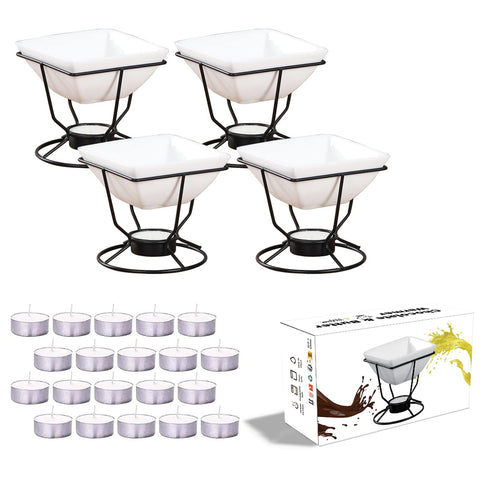 Luvan calentadores mantequilla 7oz con 4 unidades, ideal para fondue.