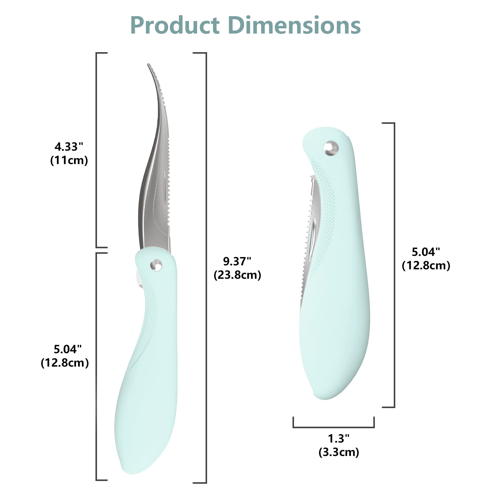 Luvan desvenador de camarones con mango ergonómico y antideslizante para agarre seguro.