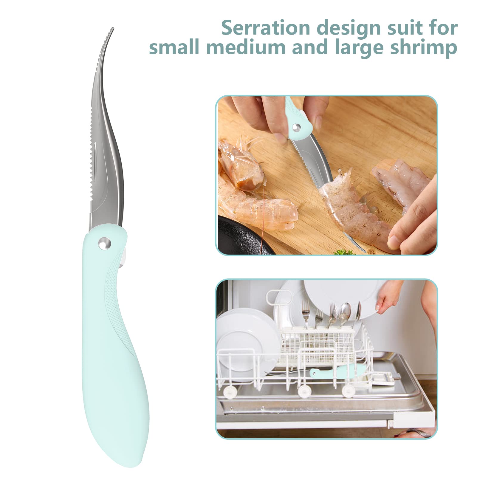 Luvan desvenador de camarones fácil de limpiar, ideal para uso diario en la cocina.
