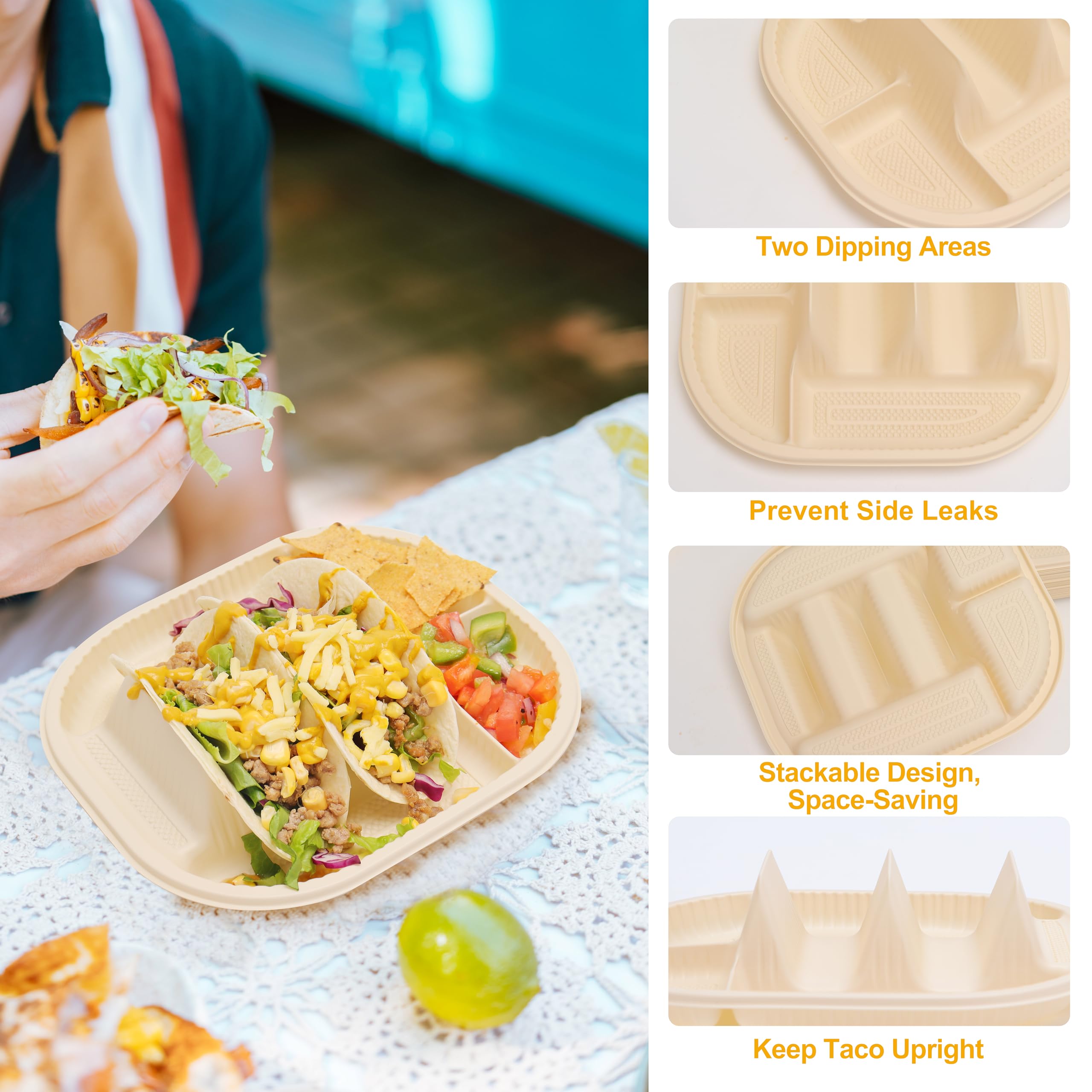 LUVCOSY porta-taco apto microondas y refrigerador