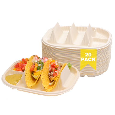 LUVCOSY porta-taco con doble zona dip para salsas variadas