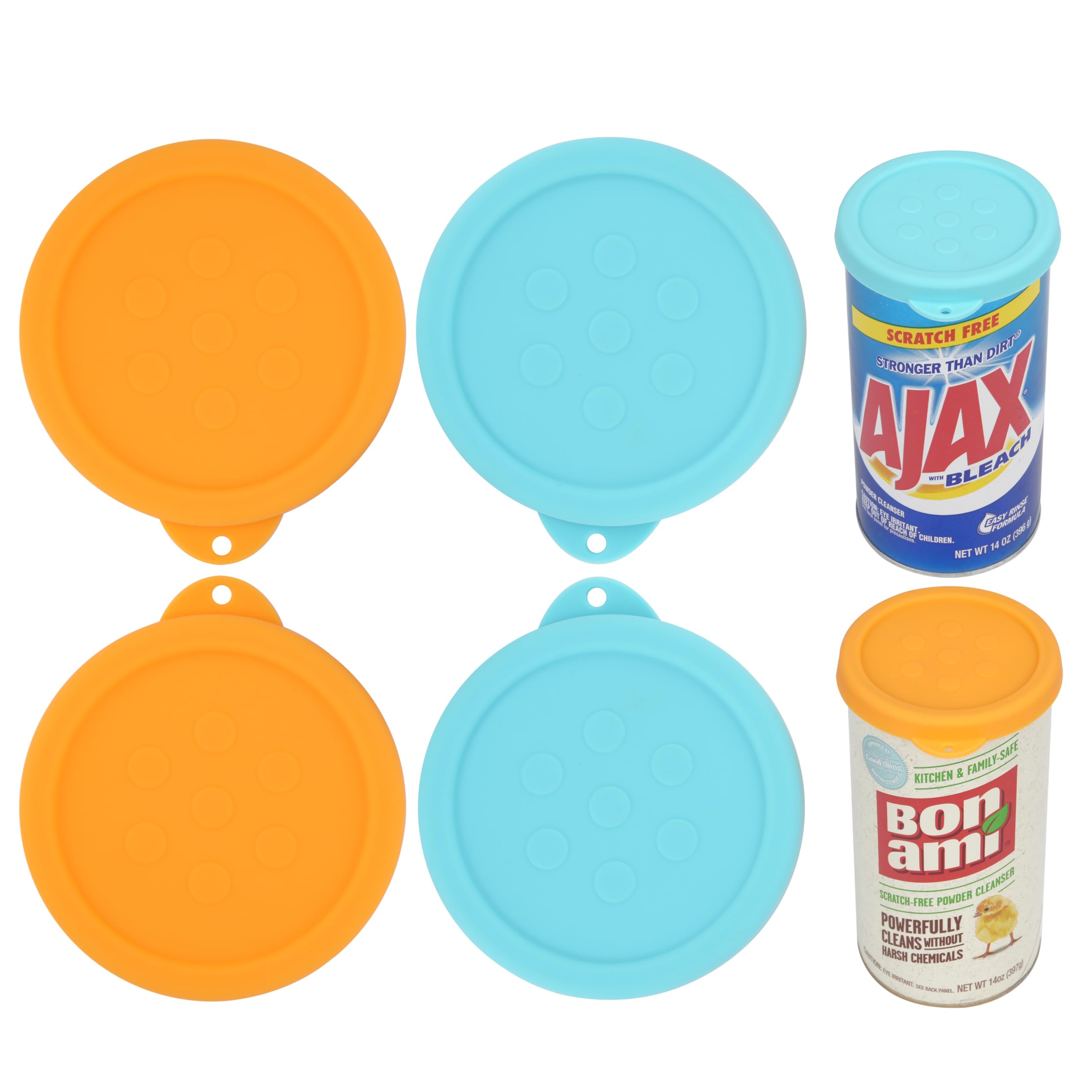 LUVCOSY: tapa silicona para polvos de 12 onzas mantiene el polvo seco.