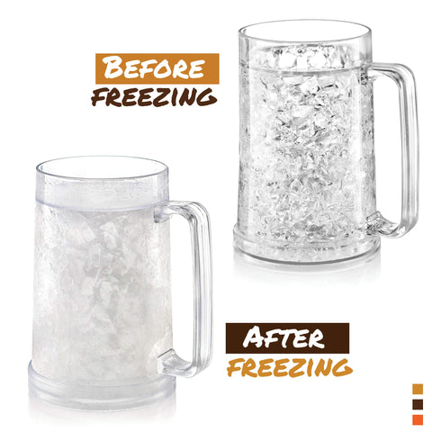 Luxail jarras cerveza doble pared: diseño resistente y cómodo de sostener.