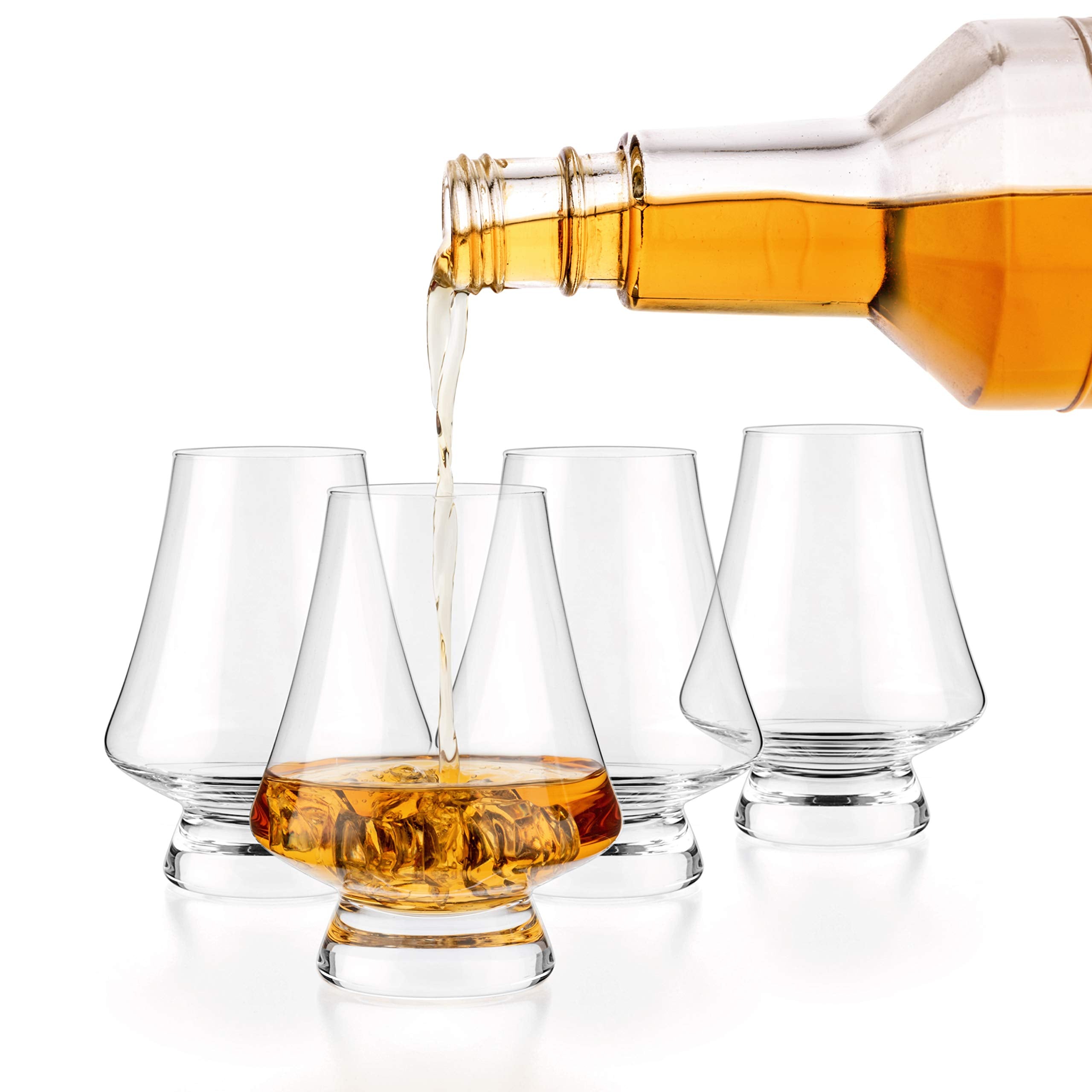 Copa Luxbe con borde estrecho para realzar aromas y sabor.