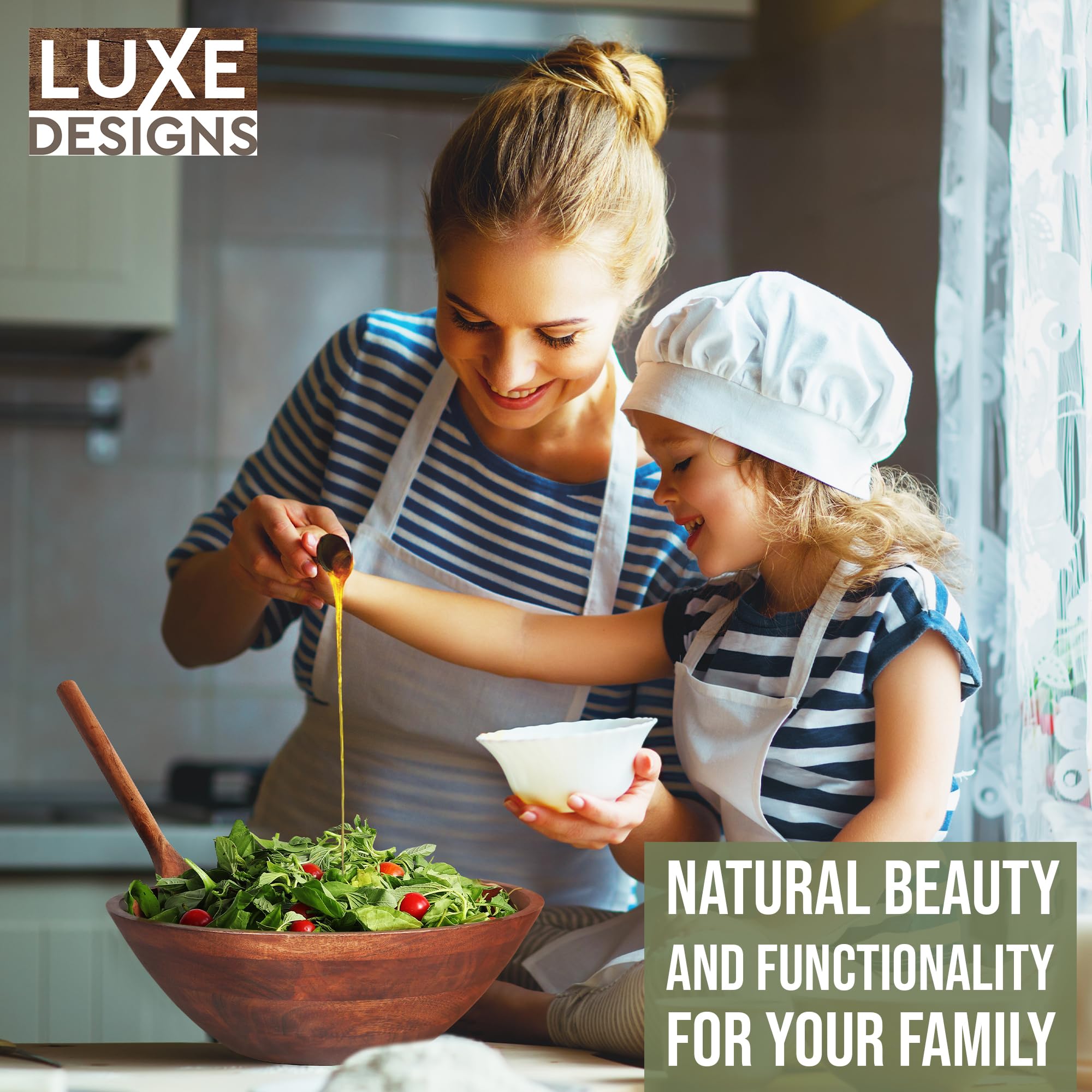 Ensaladera grande Luxe Designs para mesas elegantes y porciones generosas.