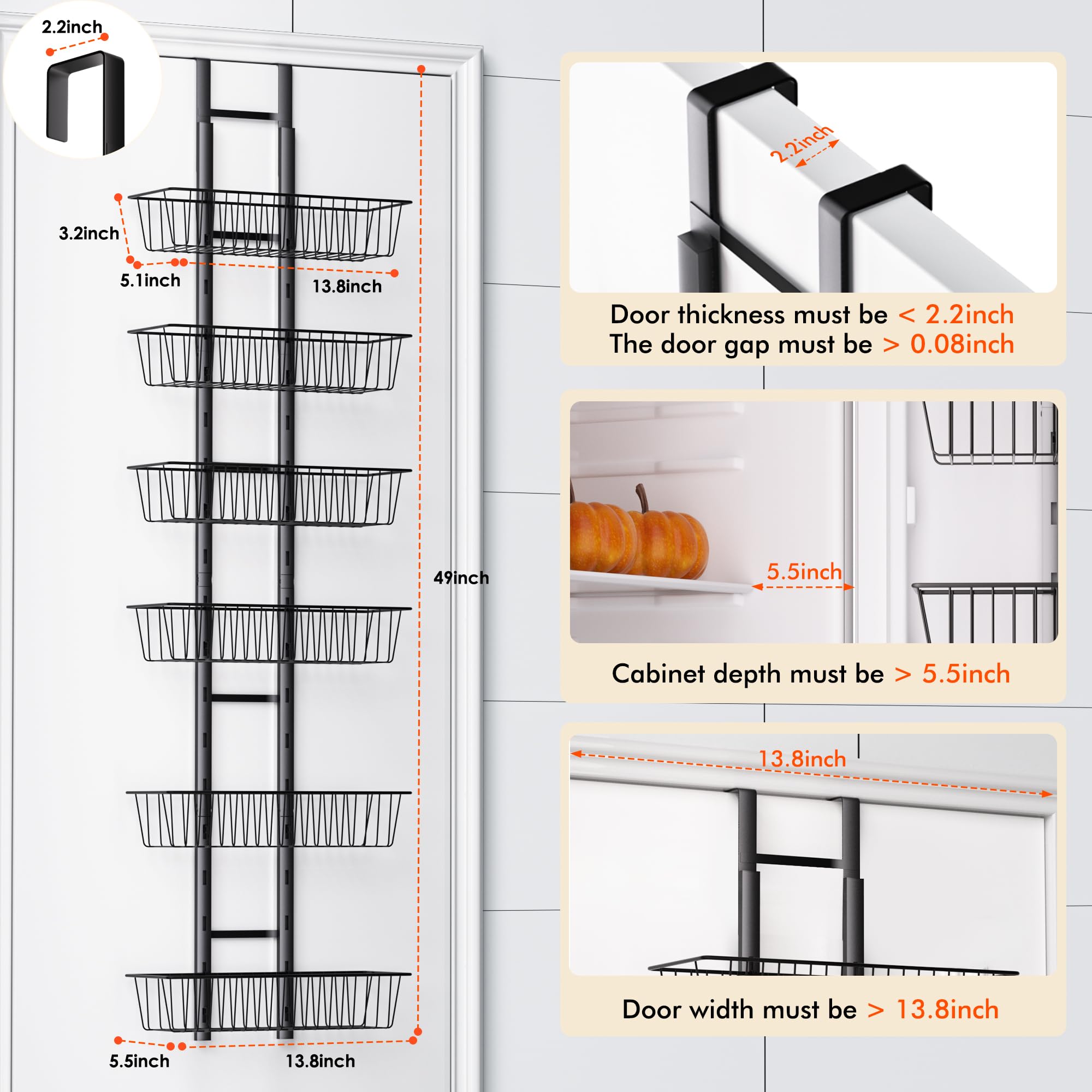 LUXEAR baño organizando toallas y productos de higiene en la puerta