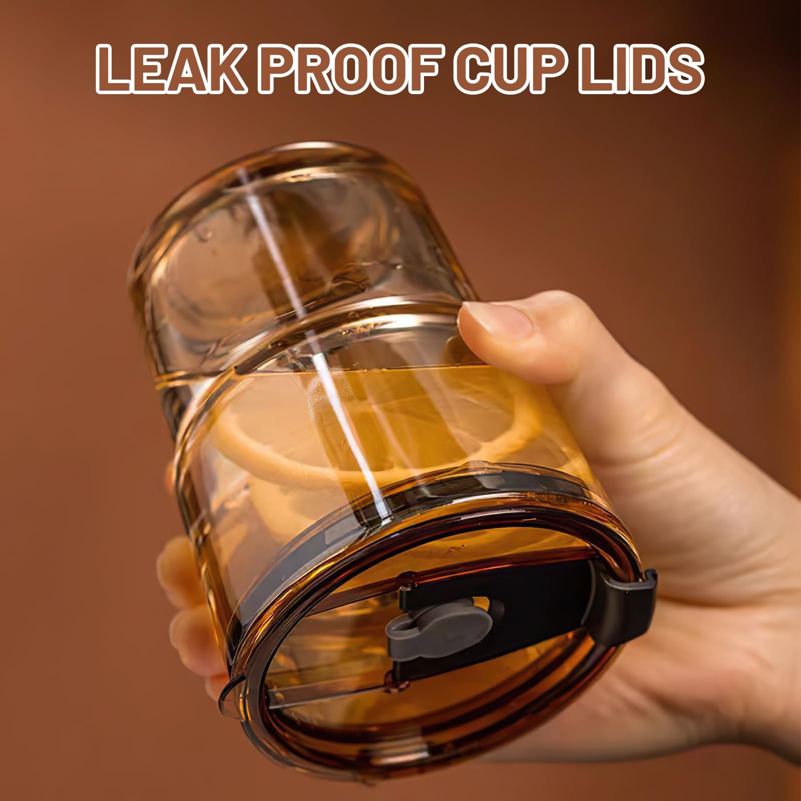 Pajilla incluida para vaso de vidrio 13oz Luxfuel, sorbe con facilidad.