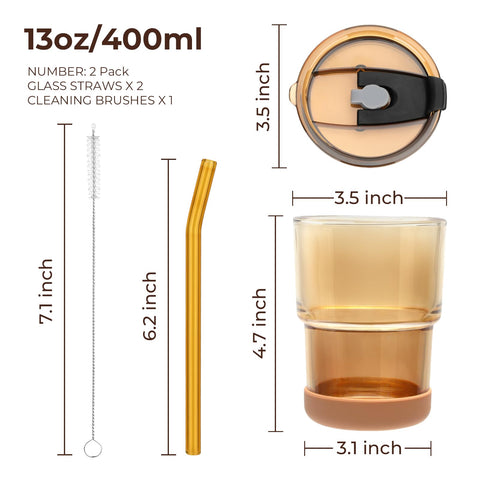 Luxgola uso diario para café frío, té frío y jugos con estilo ámbar.