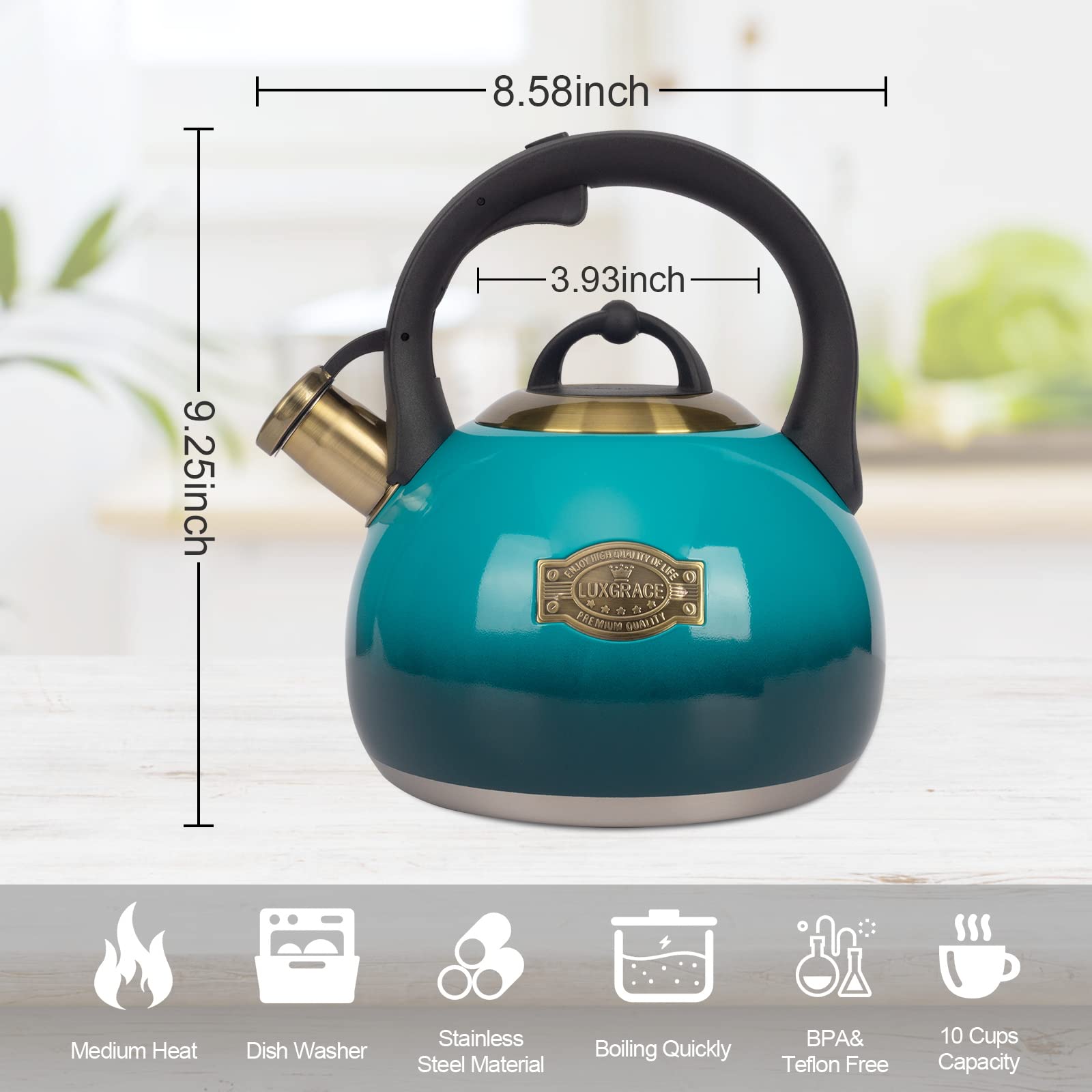 LuxGrace mango ergonómico facilita un vertido estable con una mano