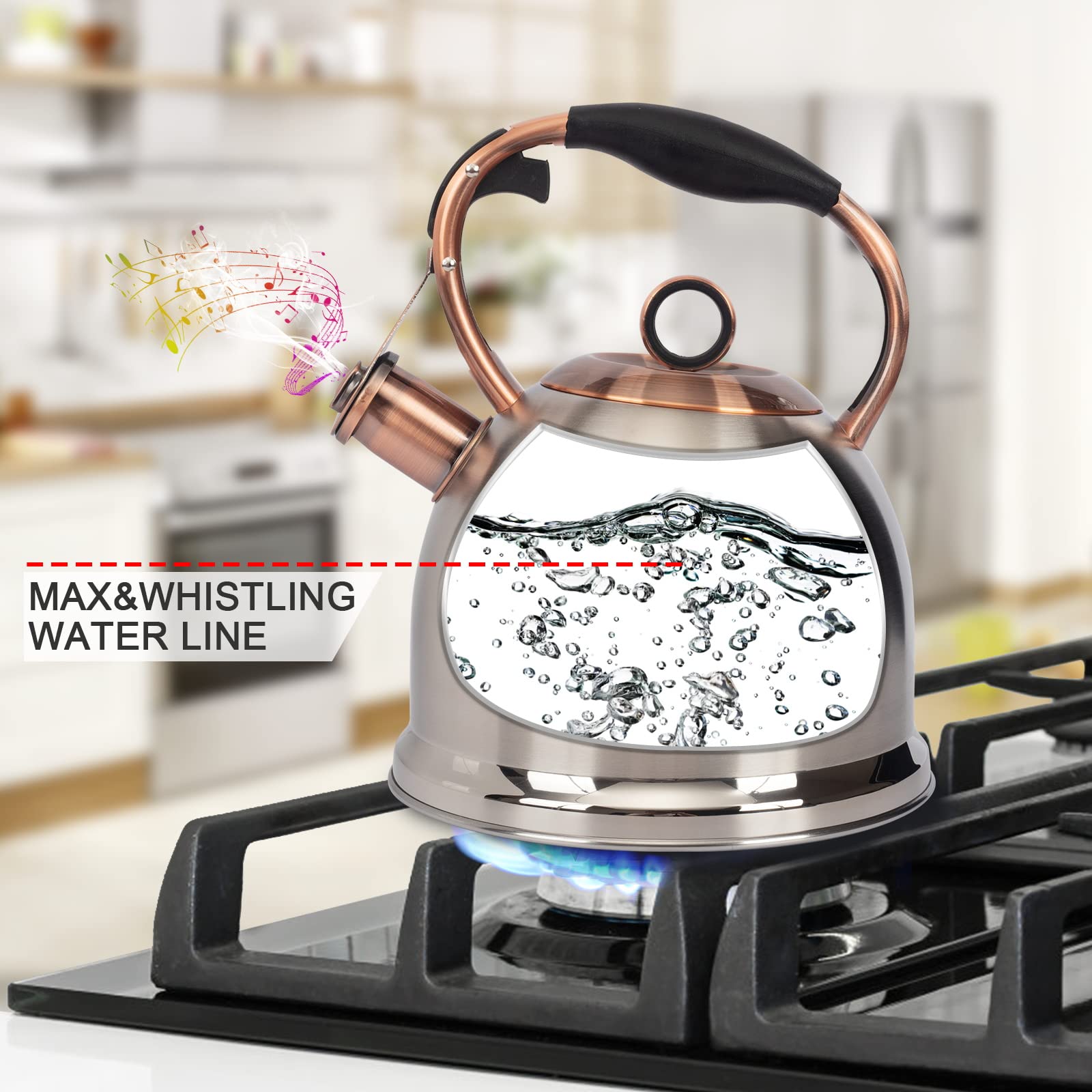 Hervidor LuxGrace con mango ergonómico para verter con una mano.
