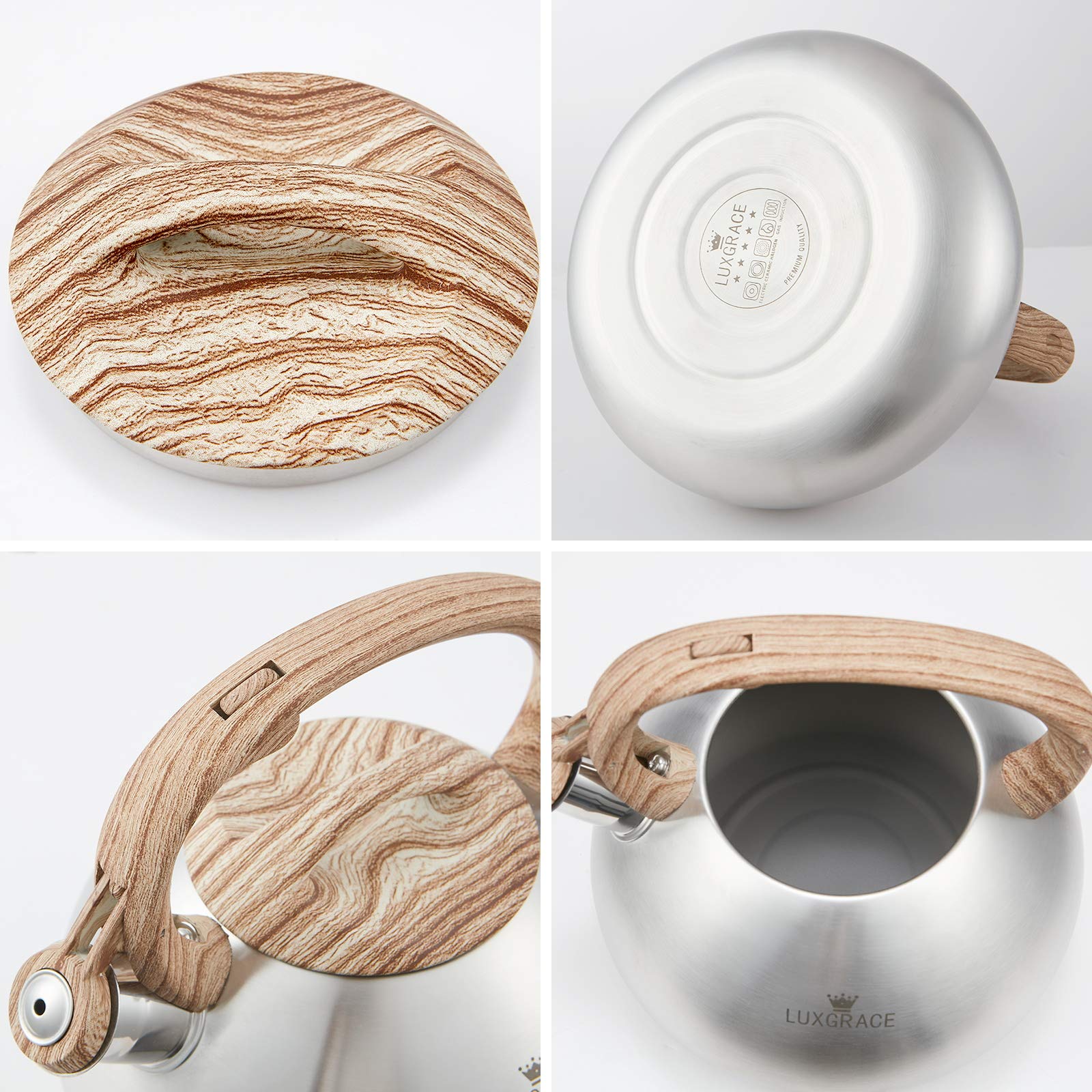 Tetera LuxGrace compatible con gas, eléctrica, inducción y halógena.