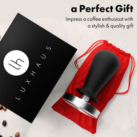 LuxHaus apisonador espresso 53mm diseño ergonómico facilita uso cómodo diario.