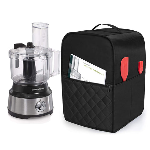 Luxja funda para procesador de alimentos, compatible con Cuisinart y Hamilton Beach, protege del polvo.