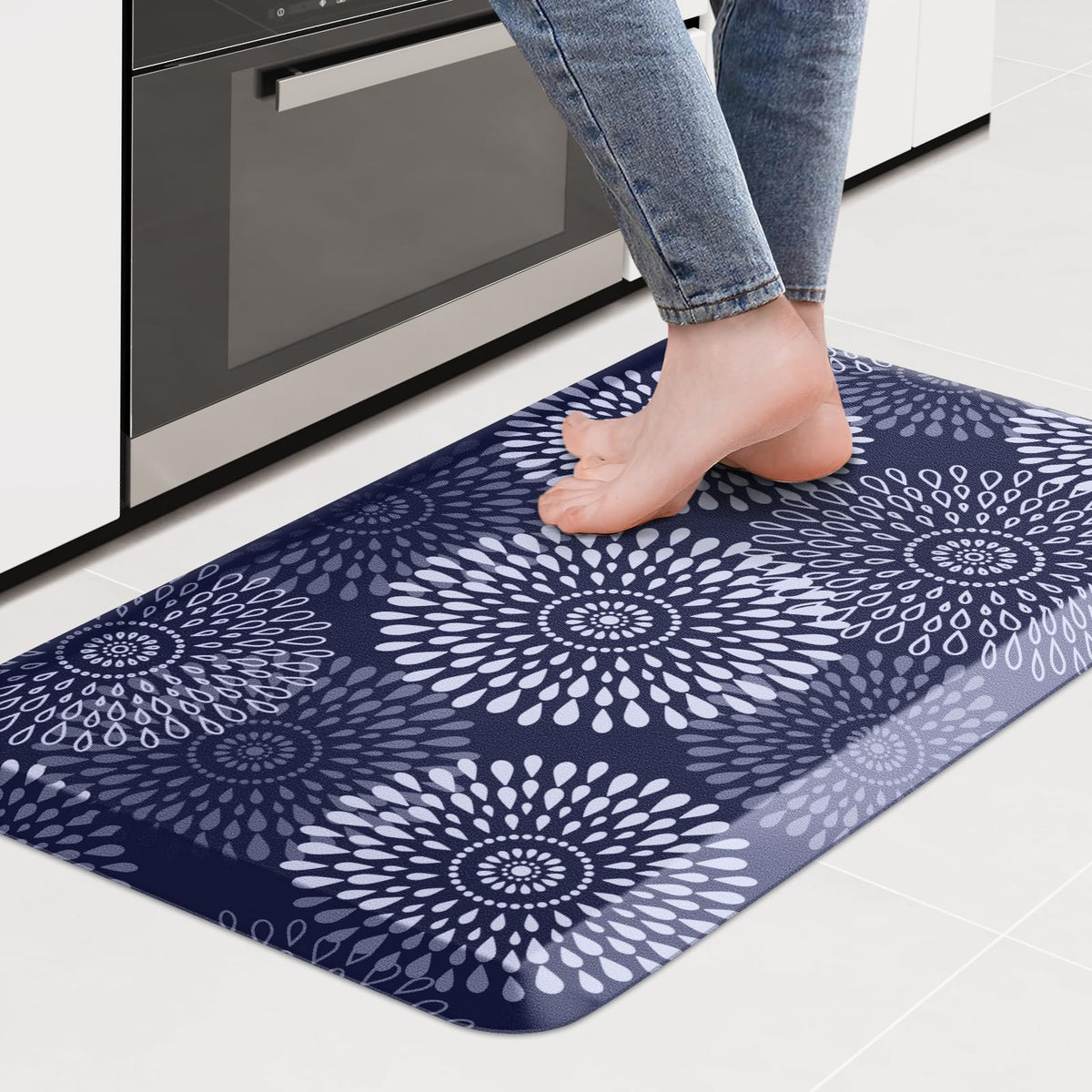 LuxStep alfombra de cocina anti-fatiga para pies cómodos durante la cocina.