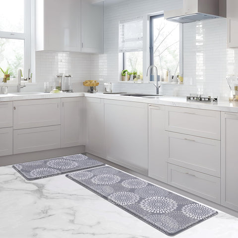 LuxStep alfombra de cocina con reverso antideslizante y superficie texturizada.