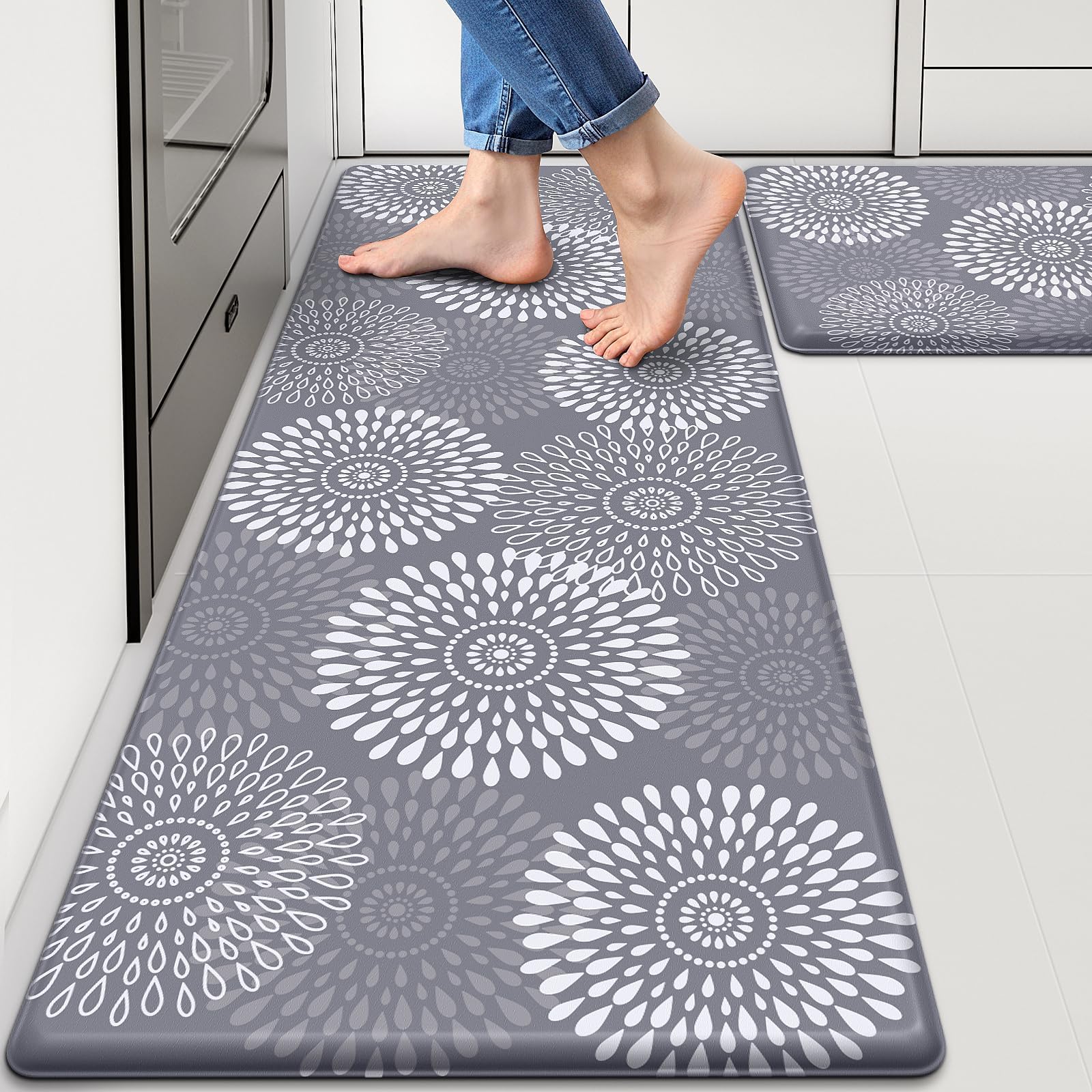 LuxStep alfombra de cocina 17,3x30 antifatiga para largas sesiones de cocina.