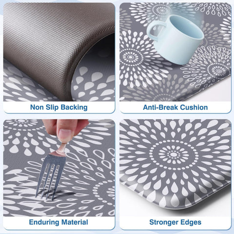 LuxStep alfombra gris de cocina con diseño clásico para cualquier decoración.