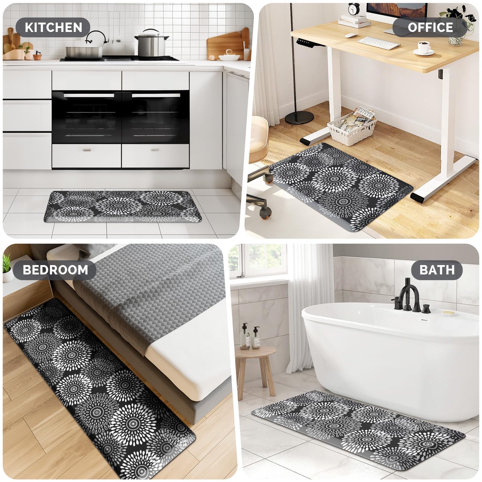 LuxStep alfombra cocina, tamaño 44x71 cm, ajuste cómodo para zonas de cocción y fregadero.
