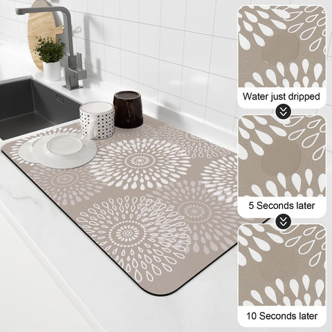 LuxStep alfombra de color khaki para combinar con cualquier cocina.