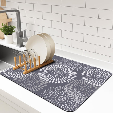 LuxStep alfombrilla de secado para platos, absorbe agua y mantiene la encimera seca.
