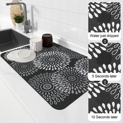 LuxStep base de goma antideslizante, seguridad al secar platos.