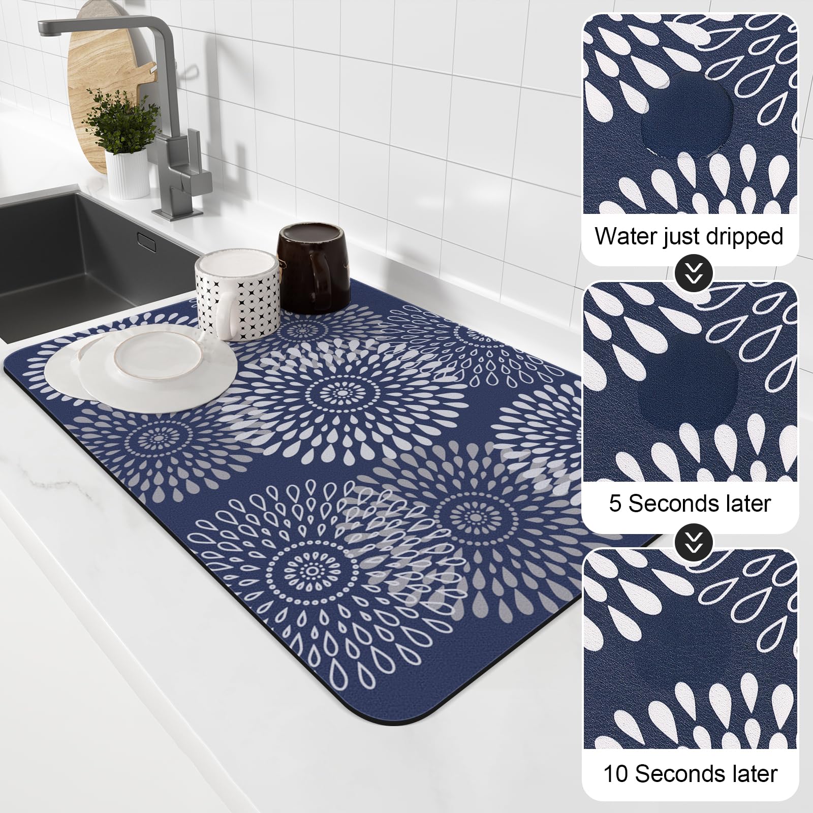 LuxStep tamaño 16x24 pulgadas para encimera amplia.
