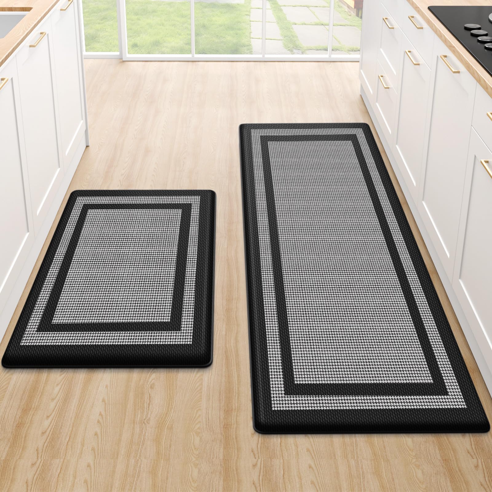 LuxStep tapete cocina antifatiga de dos piezas, comodidad para pies y espalda al cocinar.