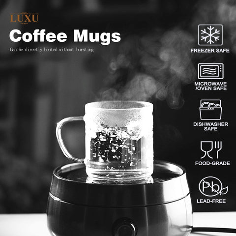 Luxu taza cristal apta para lavavajillas, limpieza fácil y rápida.