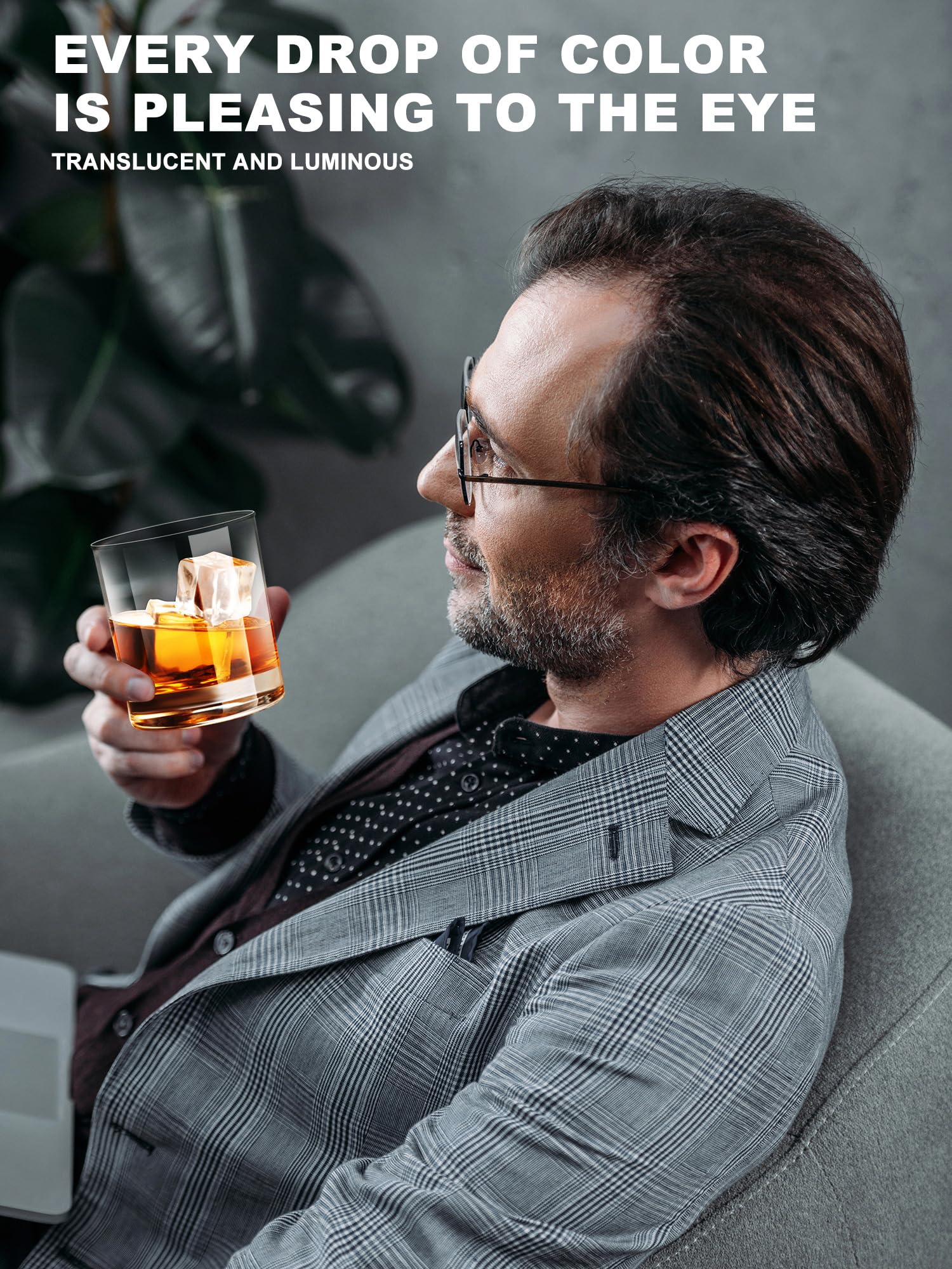 Vasos de whisky LUXU cristal refinado para degustación en casa.