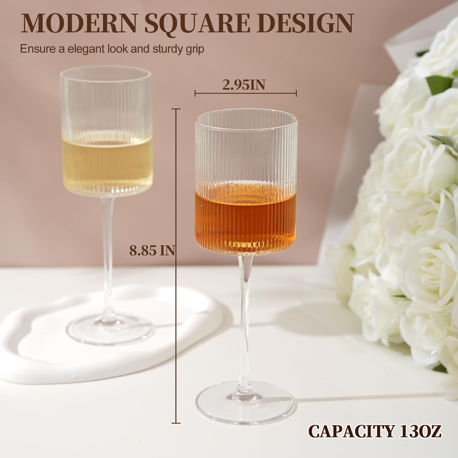 Conjunto LUXULISH 4 vasos para mesa de celebración.